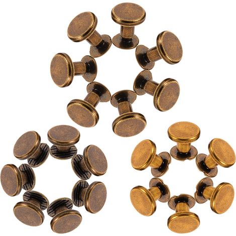30 Vis en Cuivre à Tête Plate Rivets Plats Légers pour Harnais de Ceinture et Carnet de Notes Accessoire DIY Artisanat Cuir (1/5)
