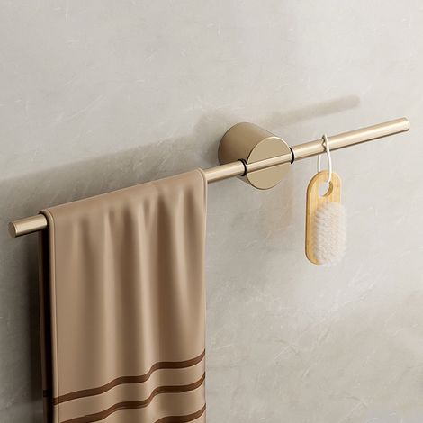 Largeight – Porte-serviettes en aluminium 50 cm – Installation sans clous – Antirouille et anticorrosion – Design minimaliste à tige unique (1/3)