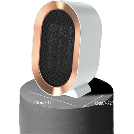 Chauffage d'appoint électrique - 1 200 W, chauffage d'intérieur écoénergétique. Ce radiateur soufflant portable à deux vitesses est idéal pour les bureaux, offrant une chaleur réglable (blanc). (1/4)