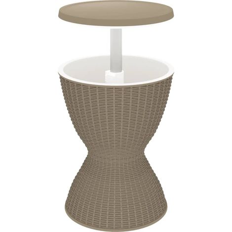 Table à glacière 3 en 1 marron clair polypropylène (1/5)