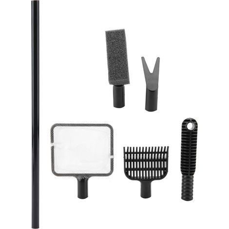 Kit de nettoyage d'aquarium, outils portables, petit nettoyant 4 en 1 pour eau salée et eau douce (1/5)