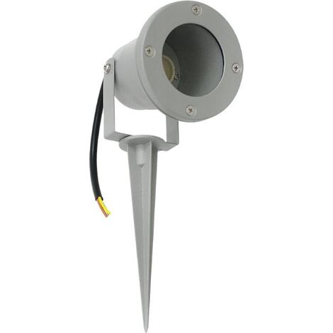 Spot à Piquer LED Extérieur IP44 Gris pour Ampoule GU10 - SILAMP