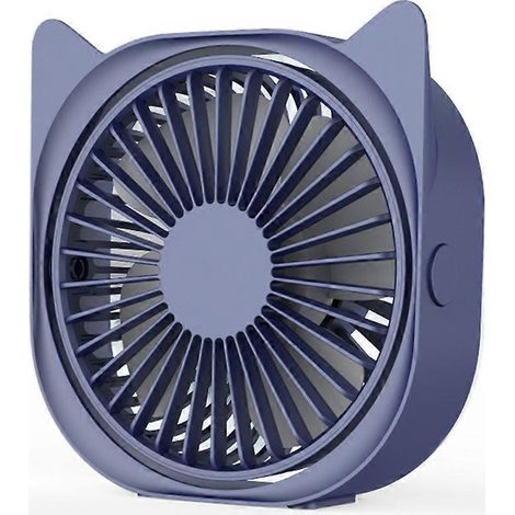 Ventilateur de bureau portable d'été, rechargeable par USB, rotation à 360°, 3 vitesses, silencieux et puissant, idéal pour la maison et le bureau.