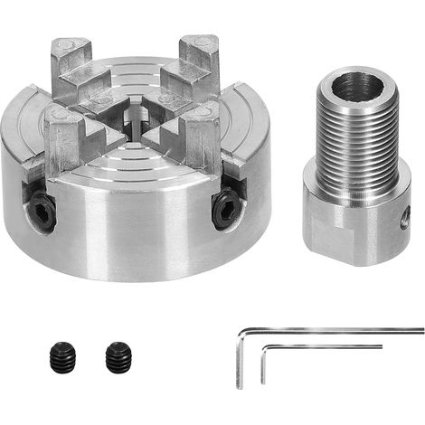 [JAMAIS UTILISÉ]Mandrin de tour à 3 ou 4 mors, boulon de fixation autocentrant manuel pour rectifieuse, fraiseuse et tour (1/5)