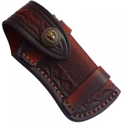 Étui Couteau Cuir, Gaine de Couteau Étui à Couteau Étui à Couteau de Poche en Cuir pour Couteau de Poche Couteau Pliant (1/5)