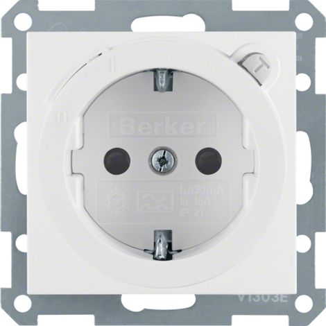 Berker Enchufe Schuko FI blanco 16 A 250 V moderno