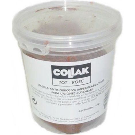 KOLLAK 77001  Kitt+Hanf TOT-ROSC für Gewindeverbindung 1kg