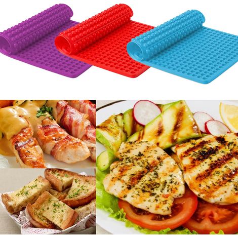 Tapis de cuisson en silicone haute température résistant aux hautes températures, filtre à huile, plaque de cuisson (1/5)