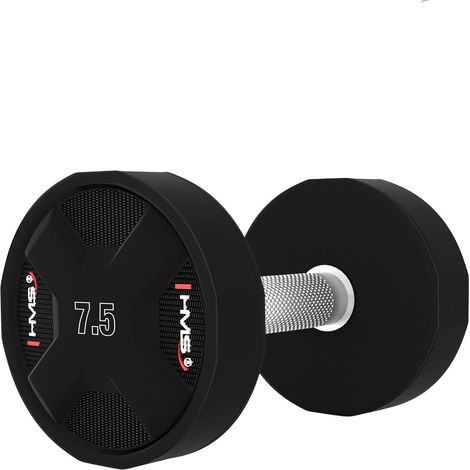 Mancuerna de poliuretano de 7,5 kg para entrenamiento de fuerza