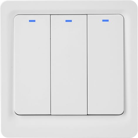 Interrupteur tactile mural intelligent WiFi compatible avec la commande vocale Google Home (UE 100-250 V) (1/5)