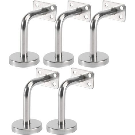 Set mit 5 Edelstahl-Handlaufhalterungen – Wandmontage für Innen- und Außentreppen – Abmessungen 6 x 8 x 5 cm – Korrosionsbeständig und langlebig (1/5)