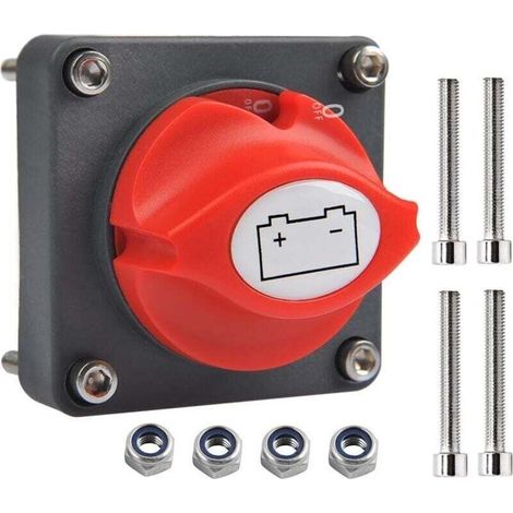 Commutateur Isolateur Batterie 12V/24V/48V 300A Coupe-Circuit Étanche pour Véhicules et Bateaux (1/4)