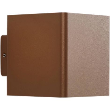 Lucande Lámpara de pared Led exterior 'Aaron' en Marrón Aluminio
