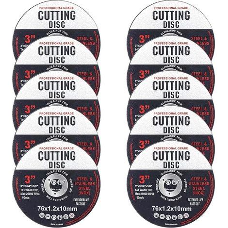 10pcs 76mm Angle Grinder Cutting Discs for Precise and Fast Cuts of Aluminum, Metal, Wood, Steel and Iron, Discs for Professionals and DIYers (1/5)