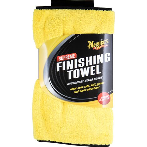 Meguiar’s® Microfibre de finition ultra douce, Jaune, 30 cm x 50 cm, 1/emballage