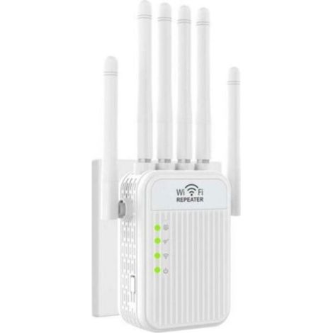 Repeteur Wifi - 6 Antennes - 300 Mbps - 2 Ports Lan - Mode Repeteur Ap Routeur - Couverture Jusqu A 1200 M2 - 1 Unite
