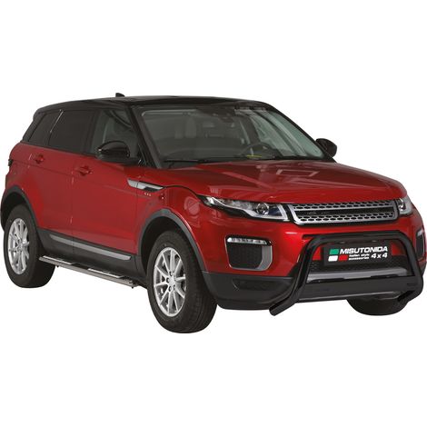 Pare-buffle Avant pour Range Rover Evoque 2016-2021 63 mm en Acier Noir (1/5)