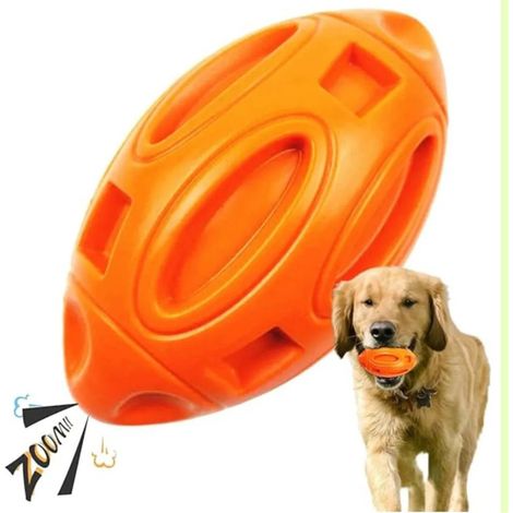 Hochwertiger Gummi-Rugbyball für Haustiere, Hundekauspielzeug, mit Sound- und Geräuscheffekten.