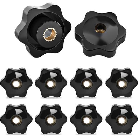 Filetage Femelle de Serrage de Bouton,10 Pièces Étoile Tête Écrous De Serrage Bouton Boutons de Serrage de Filetage M8 De Serrage Pour Machines Équipement Industriel Equipment-38mm (1/5)