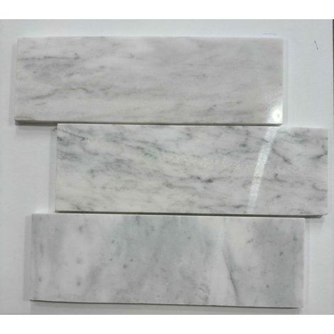 Plaqueta Mosaico - ALBEDO PIEDRA - AL-1130P - Mármol Blanco Pulido - 30,5x36 cm - Interior