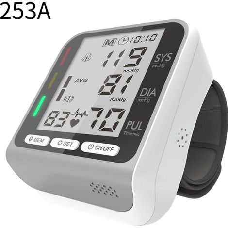 Tensiomètre électronique intelligent automatique à domicile avec commande vocale pour la pression artérielle au poignet (1/5)