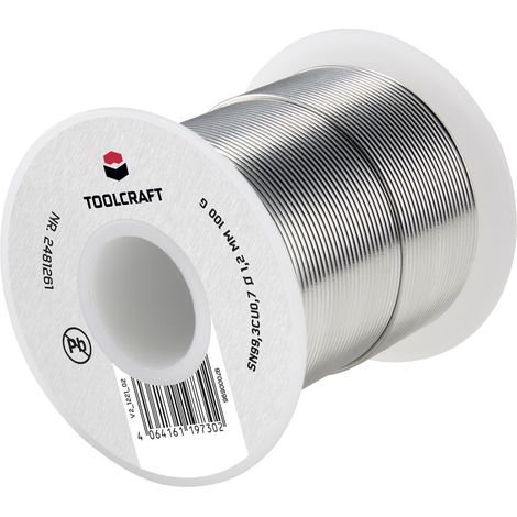 TOOLCRAFT  Lötzinn, bleifrei Spule Sn99,3Cu0,7 ROL1 100 g 1.2 mm (1/3)