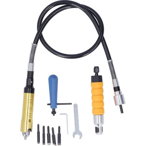Adaptador de eje flexible, accesorio de extensión flexible, llave de mandril para convertidor de taladro eléctrico, 10 piezas (1/5)