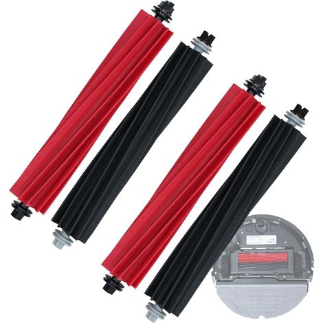 Ersatzteile Zubehör, Trennbare Rubber DuoRoller-Bürste für roborock S8/S8 +/S8 Pro Ultra/Q8 max/Q8 max+/Q5 max Roboter Staubsauger, 2-Satz Gummirollenbürsten.