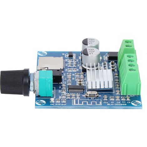 Carte d'amplification numérique à volume réglable, double canal, pour Bluetooth, carte mémoire et entrée auxiliaire. (1/5)