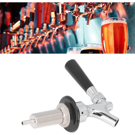 Dispensador de cerveza de acero inoxidable con asa de 100 mm de largo para sistemas de elaboración de cerveza casera. (1/5)