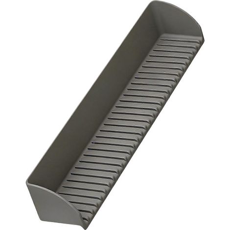 Pare‑éclaboussures silicone gris pour baignoire et évier, support rangement jouets bain enfants avec ventouses (1/4)