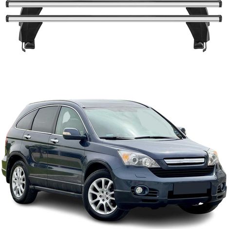 OMAC Barres de toit transversales en aluminium pour Honda CR-V III 2007-2012 – Antivol – Rainure en T – Testées City Crash – Charge Max 50 kg Argent (1/4)