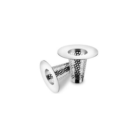 2-teiliger konischer Spülbecken-Siebeinsatz, Duschhaarfänger, Badewannen-Abflusssieb, Edelstahl-Abflussfilter, geeignet für Küchen- und Badezimmer-Bodenabläufe (30 mm-40 mm-Crezuo)