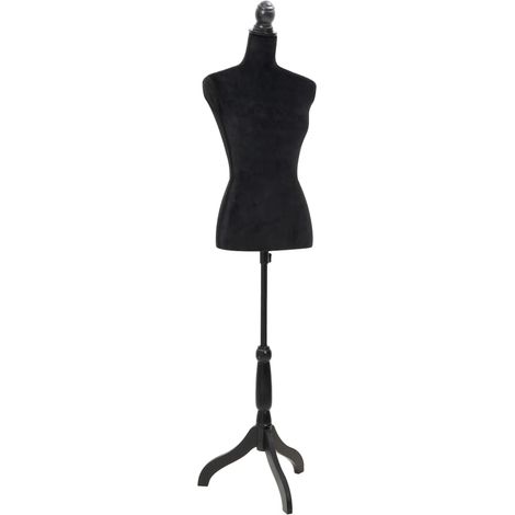 Teenpull – Damenbüste Schneiderpuppe Büste Torso Angezogen Mannequin Schwarz (1/5)