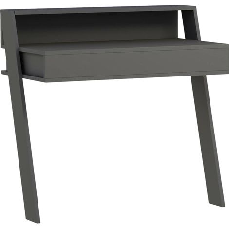 Bureau Callirrhoe, un Tiroir, Support PC, 50x94x91h cm Noir Anthracite (1/4)