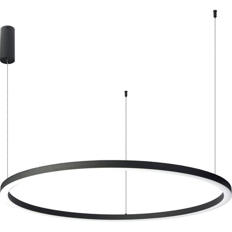Suspension OBRA 3 90cm 2700K 40W 1800lm rond noir mat - EUROPOLE - 34911 (1/3)