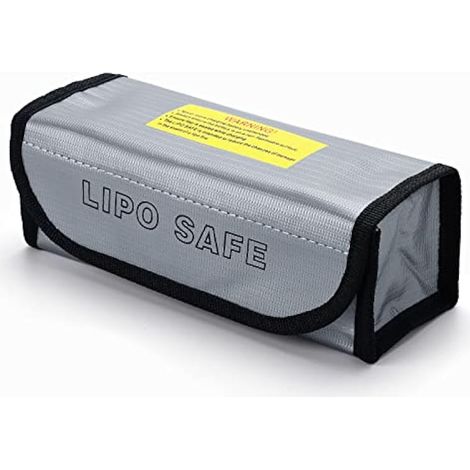 Batterie Sac de Protection Ignifuge pour Lipo, Sac de Sécurité contre Feu et Explosions 19 x 8,5 x 6,5 cm (M) (1/4)