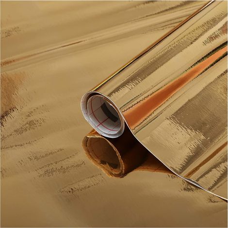 d-c-fix Pellicola Adesiva per mobili Oro lucido alto Metallizzata PVC plastica vinile impermeabile decorativa per cucina, armadio, porta carta rivestimento 45 cm x 1,5 m (1/5)