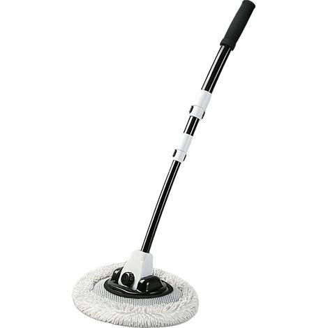 Balai de lavage de voiture, poignée télescopique, tête de mop à haute absorption, BLANC (1/2)