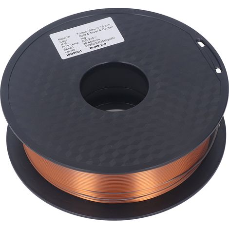 Filament 3D 1.75mm Soie Tricolore Or Argent Cuivre PLA pour Imprimante 3D Fil Consommable d'Impression (1/5)
