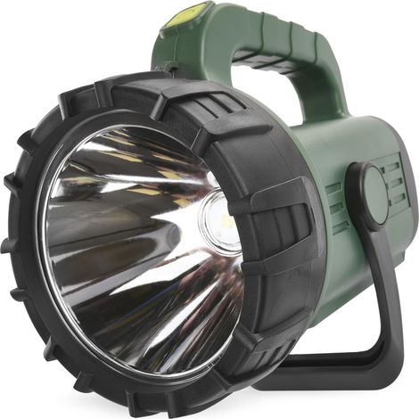 Projecteur à main LED sans fil pour l'extérieur avec sangle de transport et support, super lumineux, 700 lm, portée d'éclairage 370 m, durée d'éclairage de 4 à 11 h, étanche IP43, résistant aux (1/5)