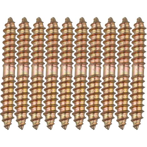 Boulons de Fixation M6 50 mm Double Tête pour Meubles en Bois (1/4)