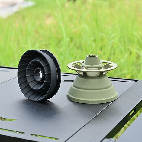 Ensemble de 2 filtres à café en silicone pliables (noir et vert olive), portables, résistants à la chaleur, en déplacement et à la maison, de conception compacte (1/5)