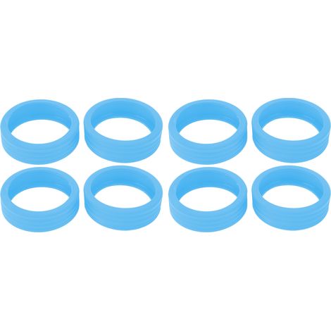 Housses de protection en silicone pour roues de valise, anti-bruit, bleues (1/5)