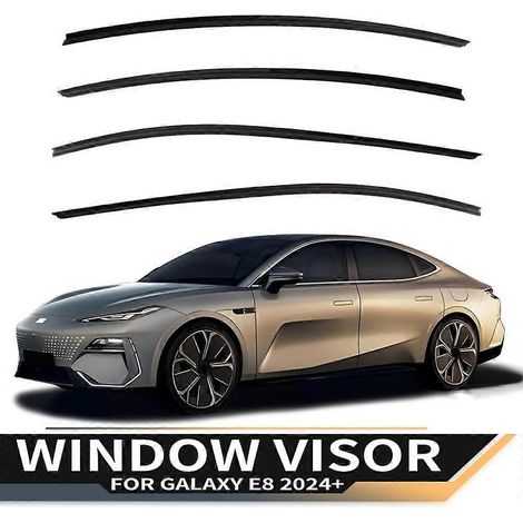 Pare-pluie et déflecteurs de pluie pour vitres de voiture, accessoires pour Galaxy E8 2024 2025, protection solaire en verre, 4 pièces ( ) (1/5)