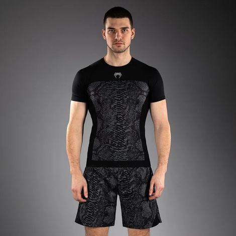 Venum Herren Kurzarm G-Fit Scales Rashguard Schwarz M