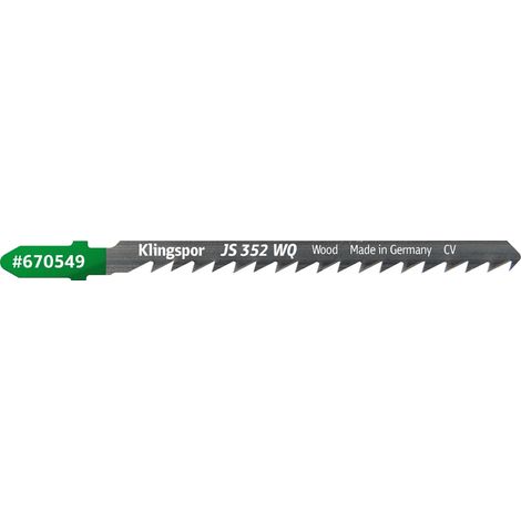 Klingspor JS 352 WQ Stichsägeblätter 100x8x1,25mm Länge 75Crom-Vanadium 5 Stk. (1/2)