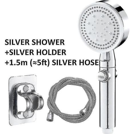 Pommeau de douche haute pression réglable à 5 modes - Économie d'eau - Noir - Commande tactile (1/5)