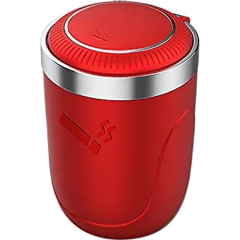 Cendrier de voiture avec couvercle, cigarette portable, lumière LED bleue (1/5)