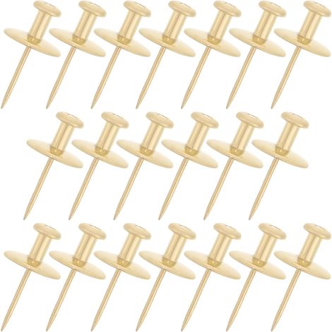 Healeved Lot de 20 clous décoratifs en alliage zinc, couleur or, faciles à installer, polyvalents